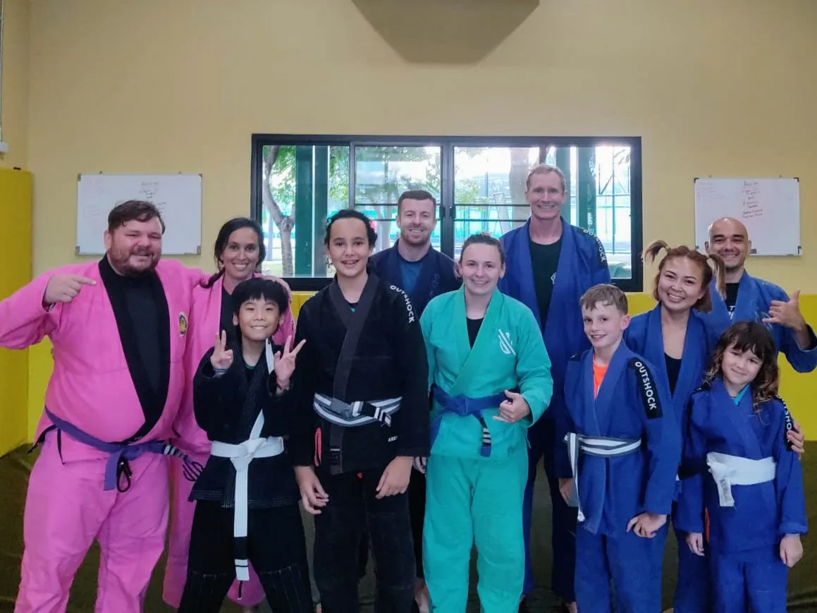BJJ training session with international students