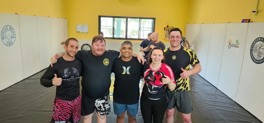 BJJ training session focusing on self-defense techniques